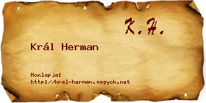 Král Herman névjegykártya